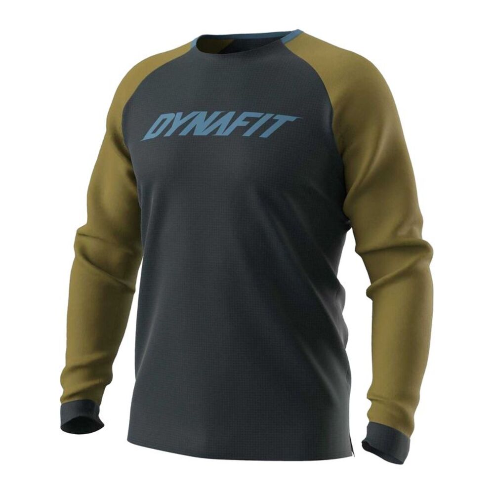 Dynafit Mens Crew Neck Long-Sleeved Athletic Top / Blueberry/Army